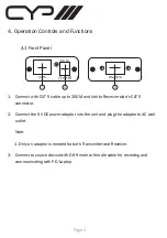 Preview for 4 page of CYP PU-232 Operation Manual