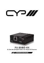 CYP PU-305BD-RX Operation Manual preview