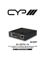 Предварительный просмотр 1 страницы CYP PU-507TX-1H Operation Manual