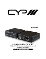CYP PU-606PLBD-RX Operation Manual preview