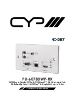 CYP PU-607BDWP-RX Operation Manual preview