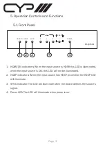 Предварительный просмотр 5 страницы CYP PU-Q1C4H Operation Manual