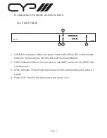 Preview for 5 page of CYP PU-Q1C8H Operation Manual