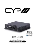 Preview for 1 page of CYP PUV-1510TX Operation Manual