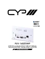 CYP PUV-1602TXWP Operation Manual preview