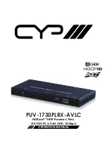 CYP PUV-1730PLRX-AVLC Operation Manual preview