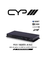 Preview for 1 page of CYP PUV-1820TX-AVLC Operation Manual