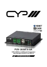 CYP PUV-3050TX-UA Operation Manual preview