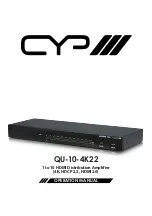 CYP QU-10-4K22 Operation Manual preview