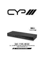 Preview for 1 page of CYP QU-110S-4K22 Operation Manuals