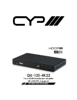 CYP QU-12S-4K22 Operation Manual preview