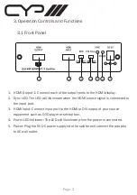 Предварительный просмотр 4 страницы CYP QU-4M Operation Manual