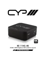 CYP RE-11HS-4K Operation Manual предпросмотр