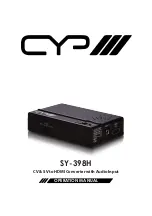CYP SY-398H Operation Manual preview