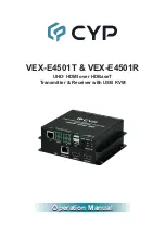 CYP VEX-E4501R Operation Manual preview