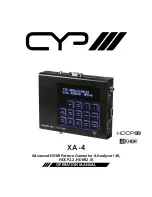 Preview for 1 page of CYP XA-4 Operator'S Manual