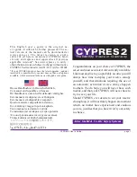 Preview for 1 page of CYPRES 2 User Manual