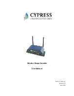 Cypress Envirosystems Wireless Range Extender User Manual preview