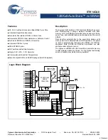 Предварительный просмотр 1 страницы Cypress Semiconductor AutoStore STK14CA8 Specification Sheet