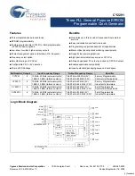 Preview for 1 page of Cypress Semiconductor CY2291 Specification Sheet