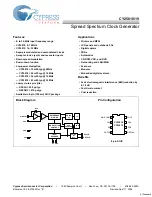 Cypress Semiconductor CY25818 Specification Sheet preview