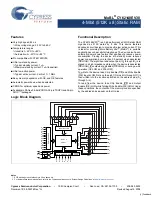 Cypress Semiconductor CY62148EV30 Specification Sheet preview