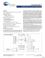 Preview for 1 page of Cypress Semiconductor CY62167EV30 Specification Sheet