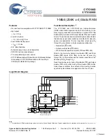 Cypress Semiconductor CY7C1006D Specification Sheet preview