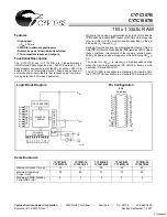 Cypress Semiconductor CY7C1007B Specification Sheet preview