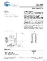 Cypress Semiconductor CY7C1007BN Specification Sheet preview