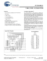 Preview for 1 page of Cypress Semiconductor CY7C1018DV33 Specification Sheet