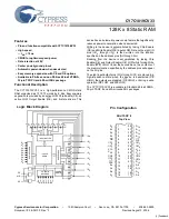 Cypress Semiconductor CY7C1019CV33 Specification Sheet preview