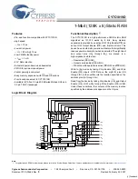 Предварительный просмотр 1 страницы Cypress Semiconductor CY7C1019D Specification Sheet