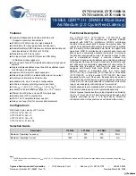 Preview for 1 page of Cypress Semiconductor CY7C1141V18 Specification Sheet