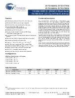 Cypress Semiconductor CY7C1166V18 Specification Sheet preview