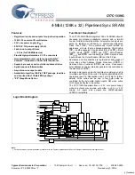 Cypress Semiconductor CY7C1339G Specification Sheet preview