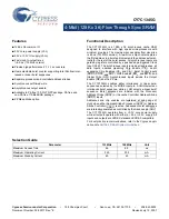 Preview for 1 page of Cypress Semiconductor CY7C1345G Specification Sheet