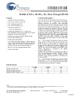 Preview for 1 page of Cypress Semiconductor CY7C1381D Specification Sheet