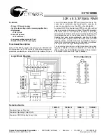 Preview for 1 page of Cypress Semiconductor CY7C1399B Specification Sheet