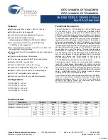 Preview for 1 page of Cypress Semiconductor CY7C1416AV18 Specification Sheet