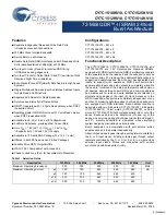 Preview for 1 page of Cypress Semiconductor CY7C1510KV18 Specification Sheet