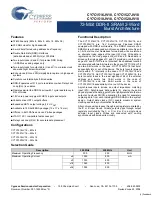 Cypress Semiconductor CY7C1516JV18 Specification Sheet предпросмотр