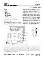 Preview for 1 page of Cypress Semiconductor CY7C185 Specification Sheet