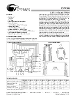 Cypress Semiconductor CY7C199 Specification Sheet preview