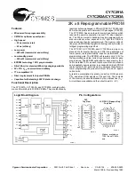 Preview for 1 page of Cypress Semiconductor CY7C291A Specification Sheet