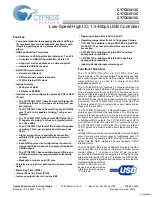 Cypress Semiconductor CY7C63413C Specification Sheet предпросмотр