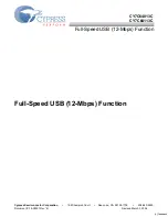 Preview for 1 page of Cypress Semiconductor CY7C64013C Specification Sheet