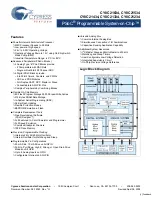 Cypress Semiconductor CY8C21234 Specification Sheet preview