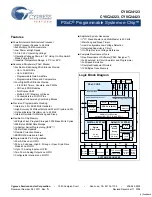 Cypress Semiconductor CY8C24123 Specification Sheet preview