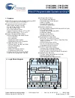 Cypress Semiconductor CY8C24794 Specification Sheet preview